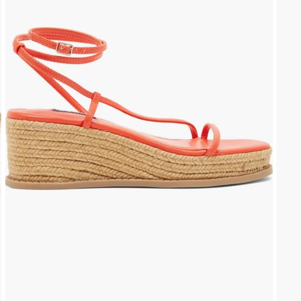 Nine West‎ Alexx Wedge sandal orange 7.5 NEW